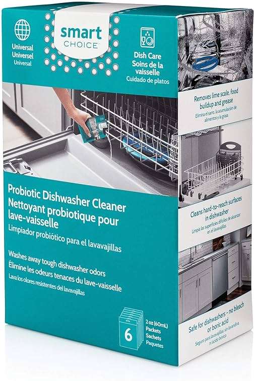 Smart Choice 10SCPROD02 Probiotic Dishwasher Cleaner, 6 Treatments - Image 1