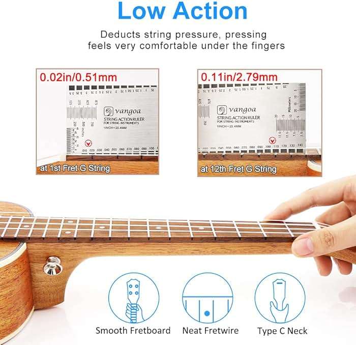 Tenor Ukulele 26 Inch Mahogany Professional Acoustic Ukelele Four String Wooden Hawaiian Uke Beginner Kit Ukuleles Bundle for Adult Starter Kit, by Vangoa - Image 5