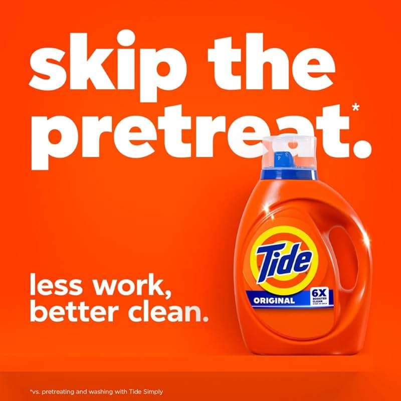 Tide Laundry Detergent Liquid, Original Scent, 64 Loads, 80 FL OZ, Works on 100% of Common Stains, Laundry Soap, Liquid Laundry Detergent - Image 12