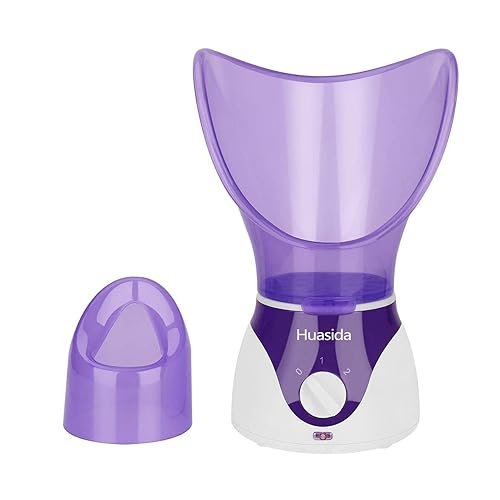 Facial Steamer Personal Steam Inhaler Sauna Facial Steamer Hot Mist Moisturizing Beauty Instrument Rejuvenate and Hydrate Your Skin (Purple) - Product Image
