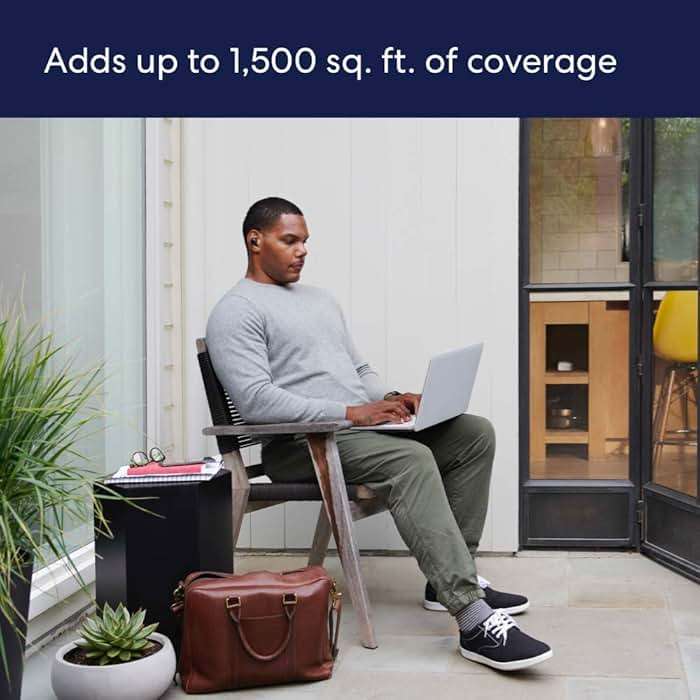 Amazon eero 6 mesh wifi add-on extender - Add up to 1,500 sq. ft. of Wi-Fi 6 coverage. Required eero mesh wifi system not included - Image 2