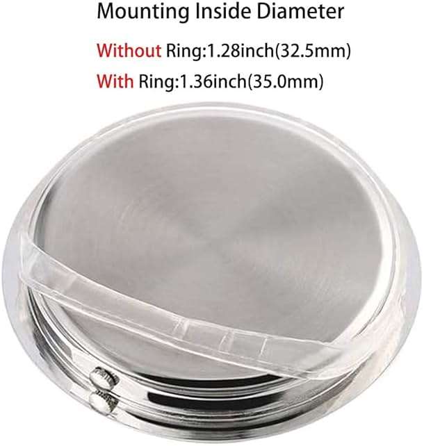 HILLHOME Mini Clock Insert 1-1/2 Inch (37 mm) Round Quartz Movement Miniature Clock White Face Silver Tone Bezel Roman Numerals Fit 35 mm Diameter Hole - Image 5