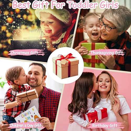 Crayline Pop Up Princess Tent with Star Light, Toys for 1 2 3 Year Old Girl Birthday Gift, Baby Girl Toys, Ball Pit for 12-18 Months Toddler Gift, Easy to Pop Up and Assemble(Pink) - Image 7