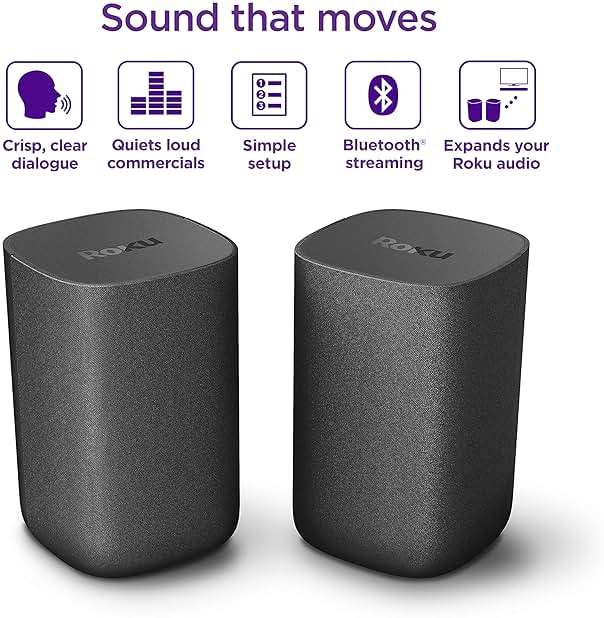 Roku Wireless Speakers - Set of 2 (Pack of 1) - Compatible with Roku TV, Streambar, and Streambar Pro (SE is not compatible) - Image 3
