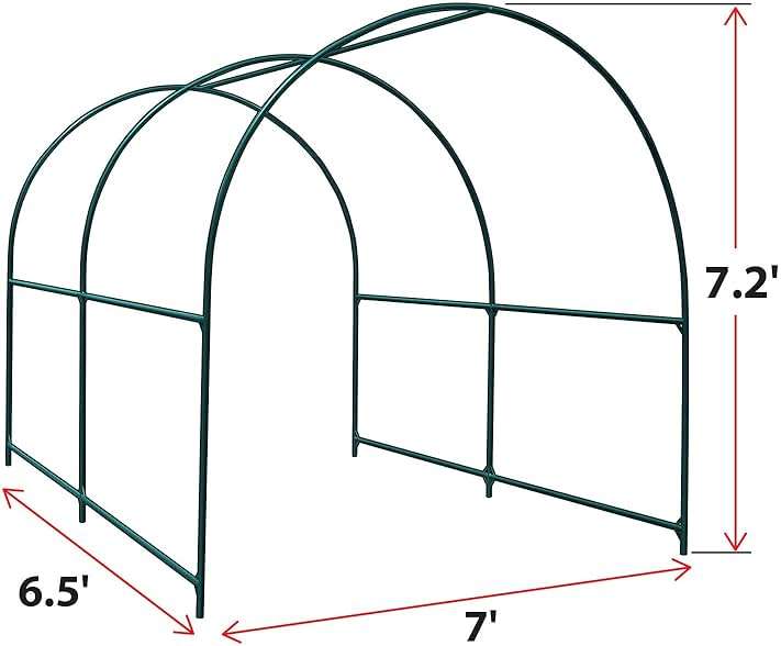 Multi-Size Large Garden Support Arch Frame Climbing Plant Arch Arbor for Flowers/Fruits/Vegetables (6.5ft x 7ft x 7.2ft) - Image 2