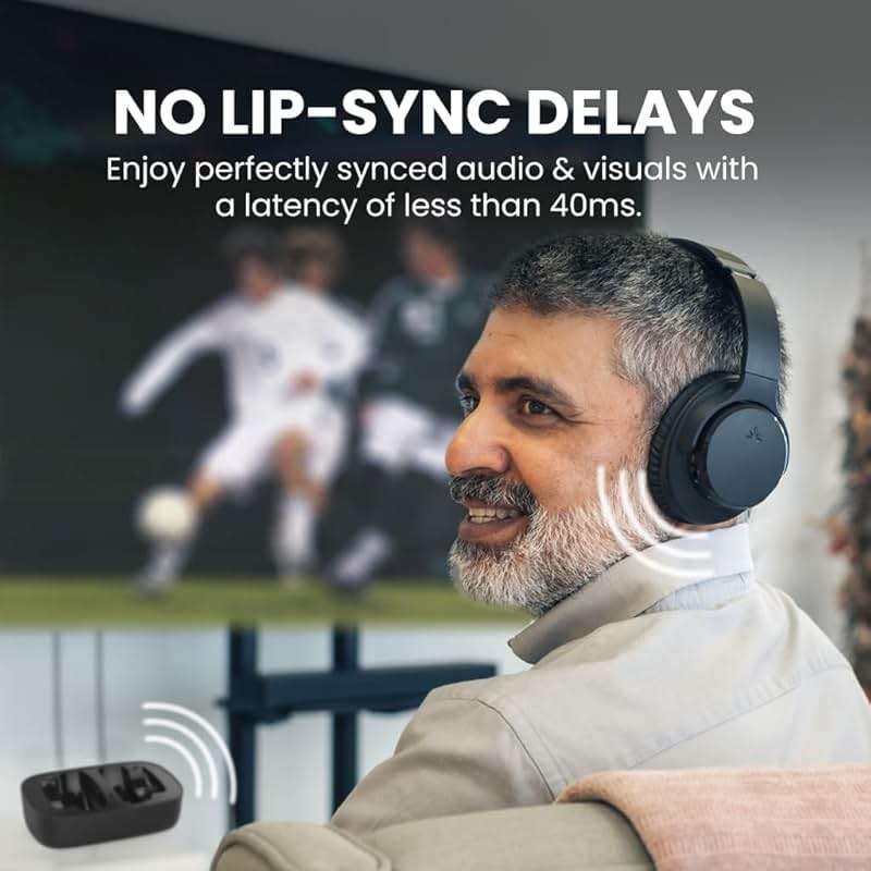Avantree Ensemble - Wireless Headphones for TV Watching for Seniors, Easy Setup & Charging Dock, 35H Play Time, Comfortable, Works with Optical, AUX & Bluetooth TVs - Image 2