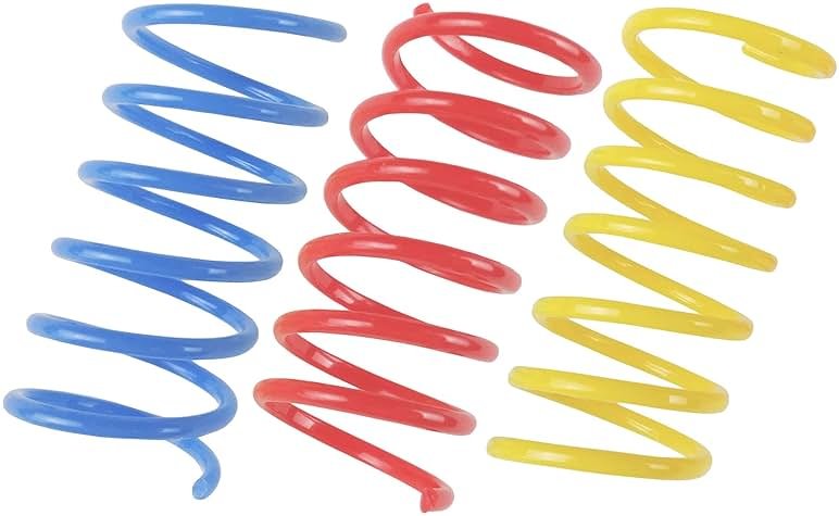 Tamu style Cat Spring Toys (120 Pack), Plastic Coils for Swatting, Biting, Hunting, and Active Healthy Play, Colorful 2 Inch Spirals - Product Image