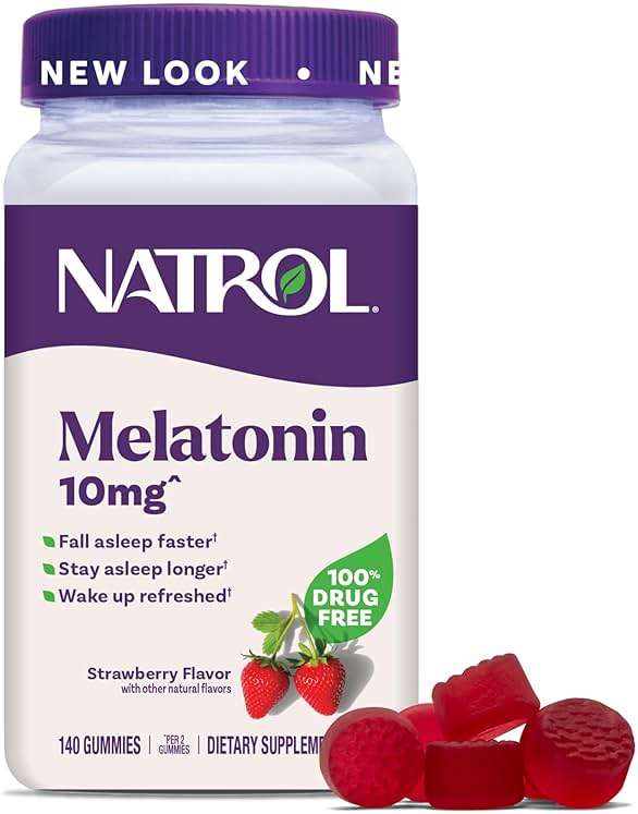 Natrol Melatonin Gummies, Sleep Support for Adults, Melatonin 10 mg, 140 Strawberry-Flavored, Up to 70 Days - Image 2