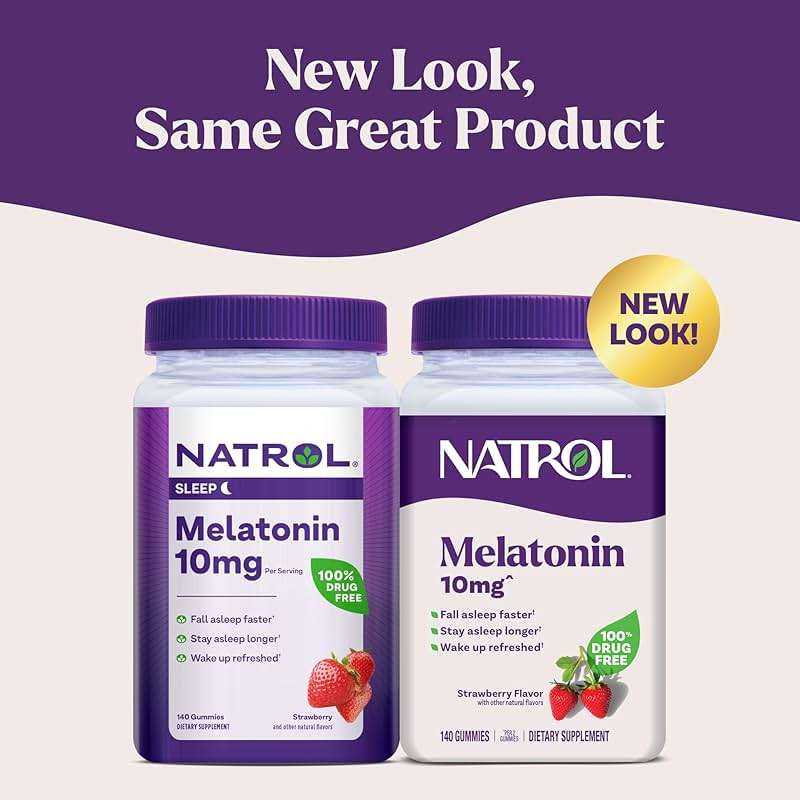Natrol Melatonin Gummies, Sleep Support for Adults, Melatonin 10 mg, 140 Strawberry-Flavored, Up to 70 Days - Image 3