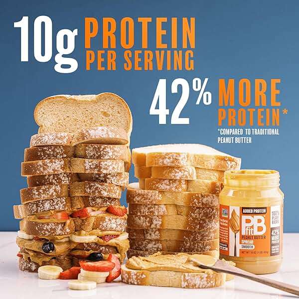 PBfit Peanut Butter Spread, 10g Plant Based Protein per Serving, Keto and Vegan Nut Butter, No Palm Oil, No Artificial Sweeteners or Preservatives, 16 oz - Image 4