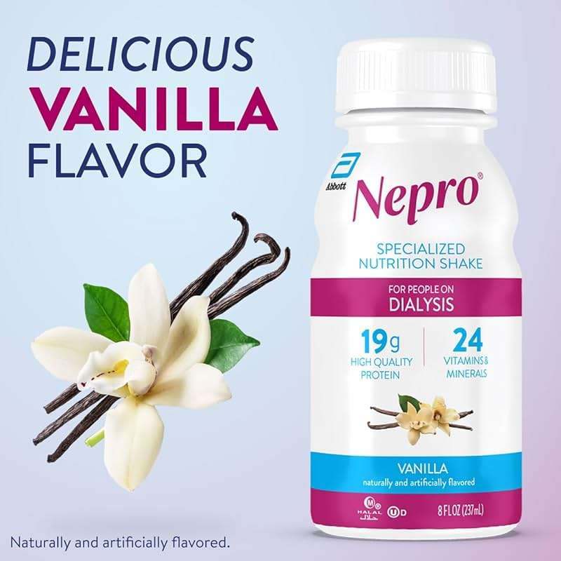 Nepro Nutrition Shake for People on Dialysis, 19g Protein, 420 Calories, Vanilla, 8 fl oz, Pack of 24 - Image 5