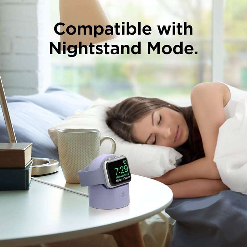 elago W2 Charger Stand Compatible with Apple Watch Series Ultra3/Ultra2/Ultra/11/10/9/8/7/6/5/4/3/2/1/SE3/SE2/SE1 (49mm, 46mm, 45mm, 44mm, 42mm, 41mm, 40mm, 38mm) - Image 3