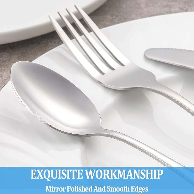 Teaspoon Set,16 Piece 6.7" Spoons Silverware, Premium Food Grade Stainless Steel Tea Spoons, Durable Small Spoon, Good Teaspoons, Kitchen Dessert Spoon Set, Mirror Finish & Dishwasher Safe - Image 4