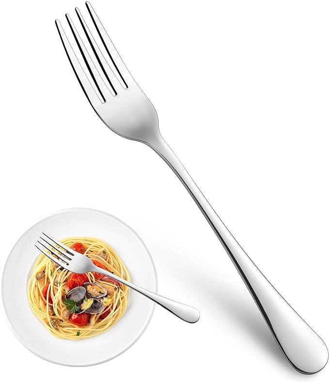 Dinner Forks,Set of 16 Top Food Grade Stainless Steel Silverware Forks,Table Forks,Flatware Forks,8 Inches,Mirror Finish & Dishwasher Safe,Use for Home,Kitchen or Restaurant - Product Image