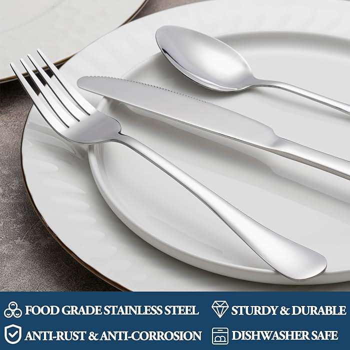 Dinner Forks,Set of 16 Top Food Grade Stainless Steel Silverware Forks,Table Forks,Flatware Forks,8 Inches,Mirror Finish & Dishwasher Safe,Use for Home,Kitchen or Restaurant - Image 3