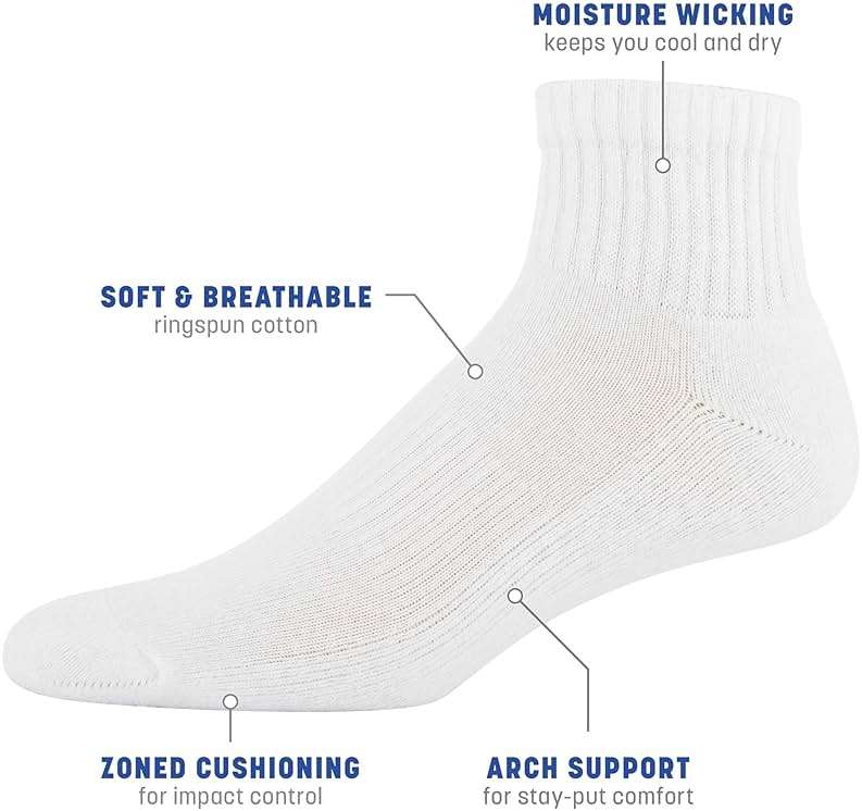 Gildan Men's Active Cotton Ankle Socks (10-Pack) - Image 2