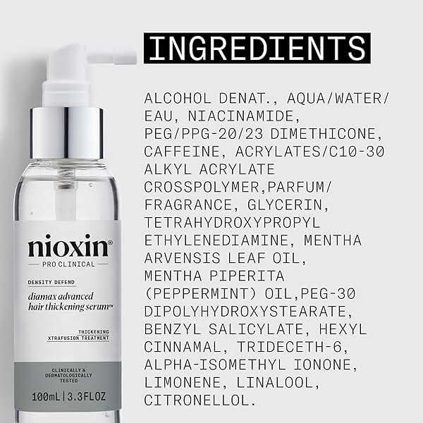 Nioxin Density Defend Diamax Advanced Hair Thickening Serum With Caffeine, Niacinamide & Panthenol For Thicker, Fuller-Looking Hair 3.38 Fl oz - Image 8