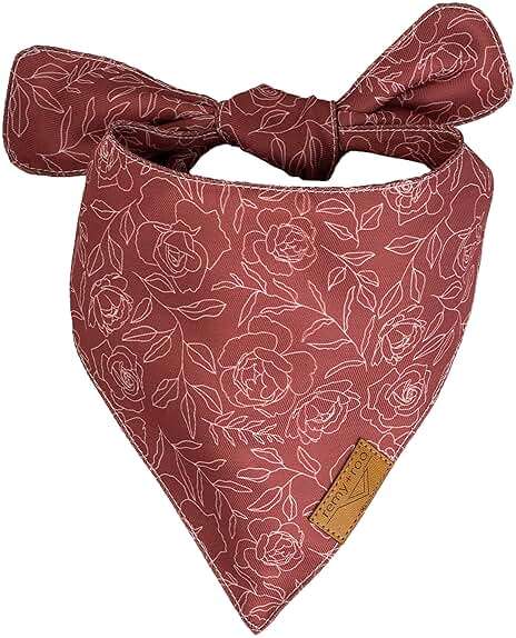 Remy+Roo Large Spring Dog Bandanas - 4 Pack Rubi Set | Premium Durable Adjustable Polyester Fabric | Patented Shape Girl Bandana, Floral Bandana - Image 6