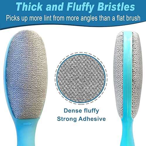 ezclean 2 Pack Lint Brush for Clothes, Couch, Furniture Reusable & Double Sided Pet Hair Remover Brush, Cleaner for Dog Cat Hair, Magic Velvet Lint Remover for Clothes, Fabric, Upholstery, Fuzz, Dust - Image 2