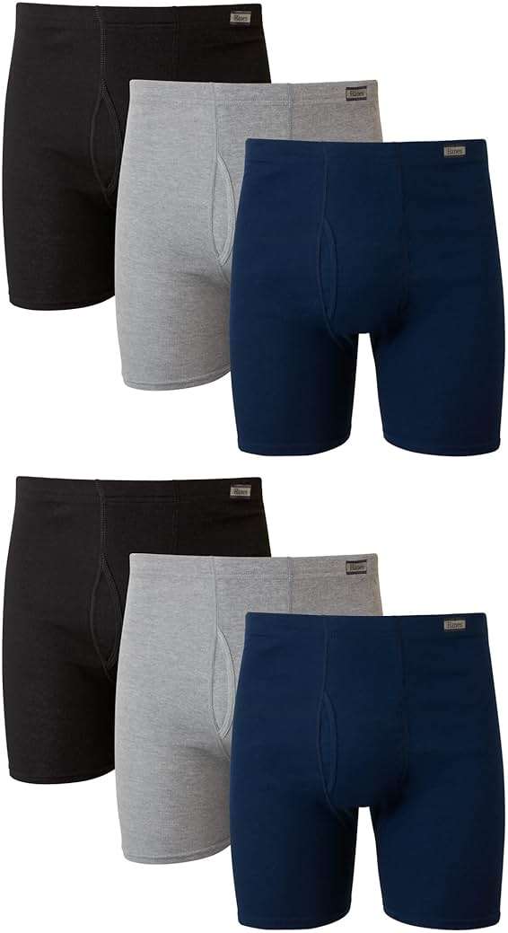 Hanes Men's Underwear Boxer Briefs Pack, Moisture-wicking Underwear for Men, Breathable, Cool & Breathable Cotton - Image 1