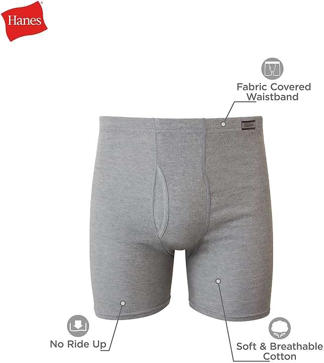 Hanes Men's Underwear Boxer Briefs Pack, Moisture-wicking Underwear for Men, Breathable, Cool & Breathable Cotton - Image 5