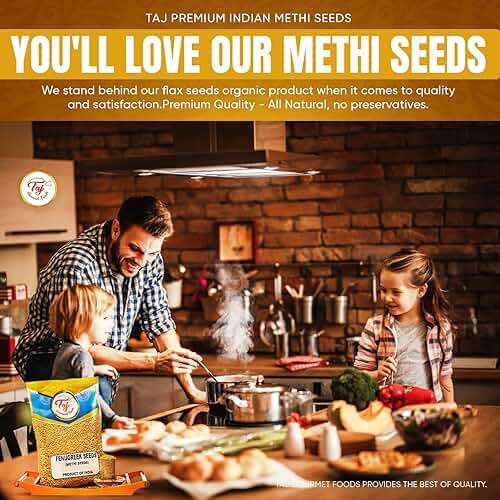 TAJ Premium Indian Methi Seeds, Fenugreek Seeds, Trigonella foenum graecum, (14 Ounce) - Image 5