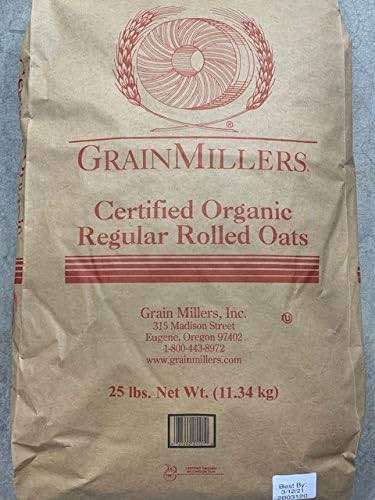 Organic Regular Rolled Oats Non-GMO (25 lb) by Grain Millers - Image 1
