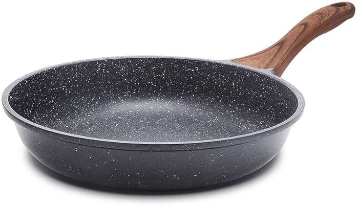 SENSARTE Nonstick Frying Pan Skillet, Swiss Granite Coating Omelette Pan, Healthy Stone Cookware Chef's Pan, PFOA Free (8/9.5/10/11/12.5 Inch) (9.5 Inch) - Image 1