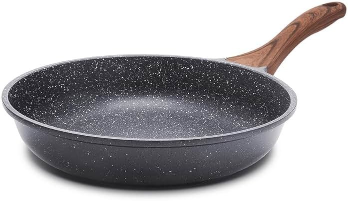 SENSARTE Nonstick Frying Pan Skillet, Swiss Granite Coating Omelette Pan, Healthy Stone Cookware Chef's Pan, PFOA Free (8/9.5/10/11/12.5 Inch) (9.5 Inch) - Product Image