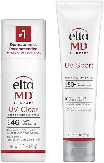 EltaMD Face and Body Zinc Oxide Sunscreen Set, Mineral-based formula, Dermatologist Recommended - Image 1