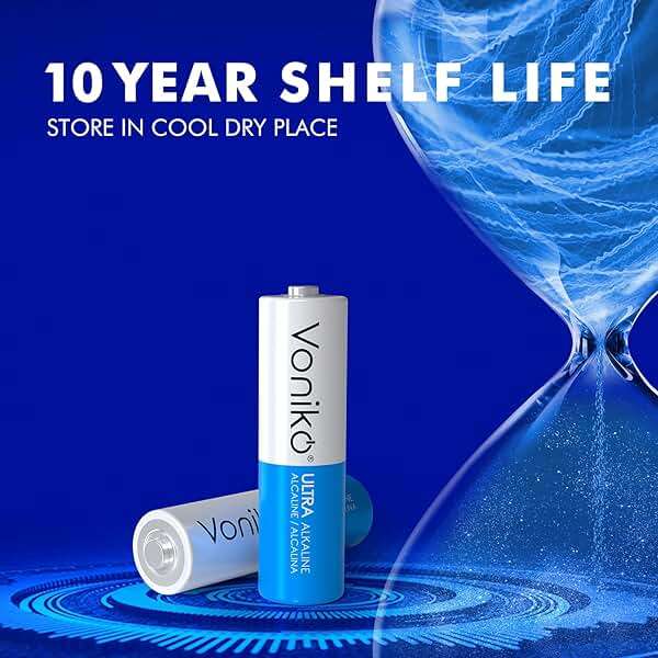 Voniko - Premium Grade AA Batteries - (12 Pack) - Alkaline Double A Battery - Ultra Long-Lasting, Leakproof 1.5v Batteries - 10-Year Shelf Life - Image 3