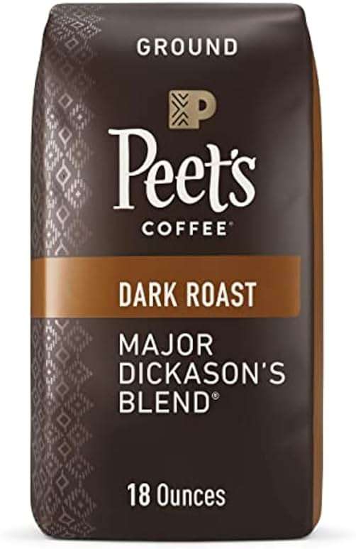 Peet's Coffee, Dark Roast Ground Coffee, 100% Arabica Coffee - Major Dickason's Blend 18 Ounce Bag - Image 1