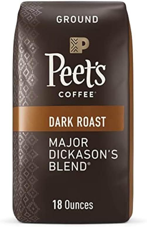 Peet's Coffee, Dark Roast Ground Coffee, 100% Arabica Coffee - Major Dickason's Blend 18 Ounce Bag - Product Image