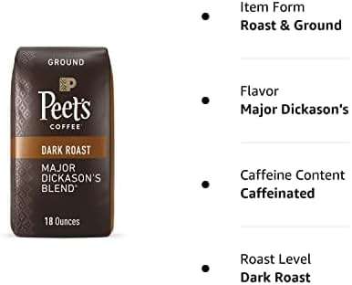Peet's Coffee, Dark Roast Ground Coffee, 100% Arabica Coffee - Major Dickason's Blend 18 Ounce Bag - Image 7