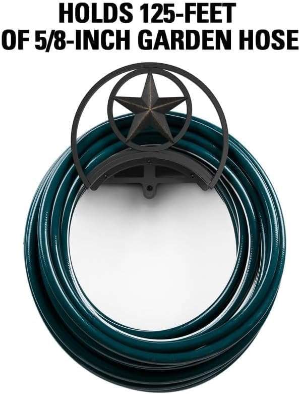 GOFORWILD Garden Hose Holder, Decorative Hose Butler Sturdy Water Hose Rack, Durable Wall Hose Hanger, Holds 125-Feet of 5/8-Inch Hose, Hose Reel, Made of Gauge Steel (9.8) … - Image 6