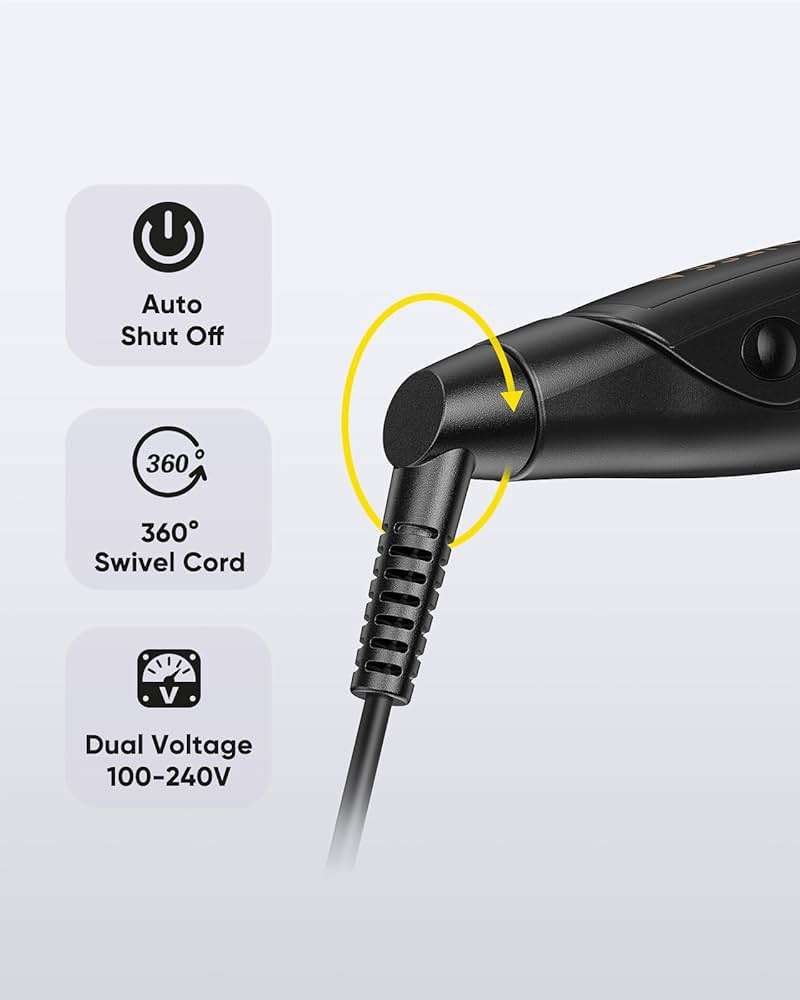 VANESSA PRO Flat Iron Hair Straightener, 100% Pure Titanium Flat Iron for One Pass to Achieve a Sleek Look, Curls Beautifully & Straightens Well - 1 inch - Image 8