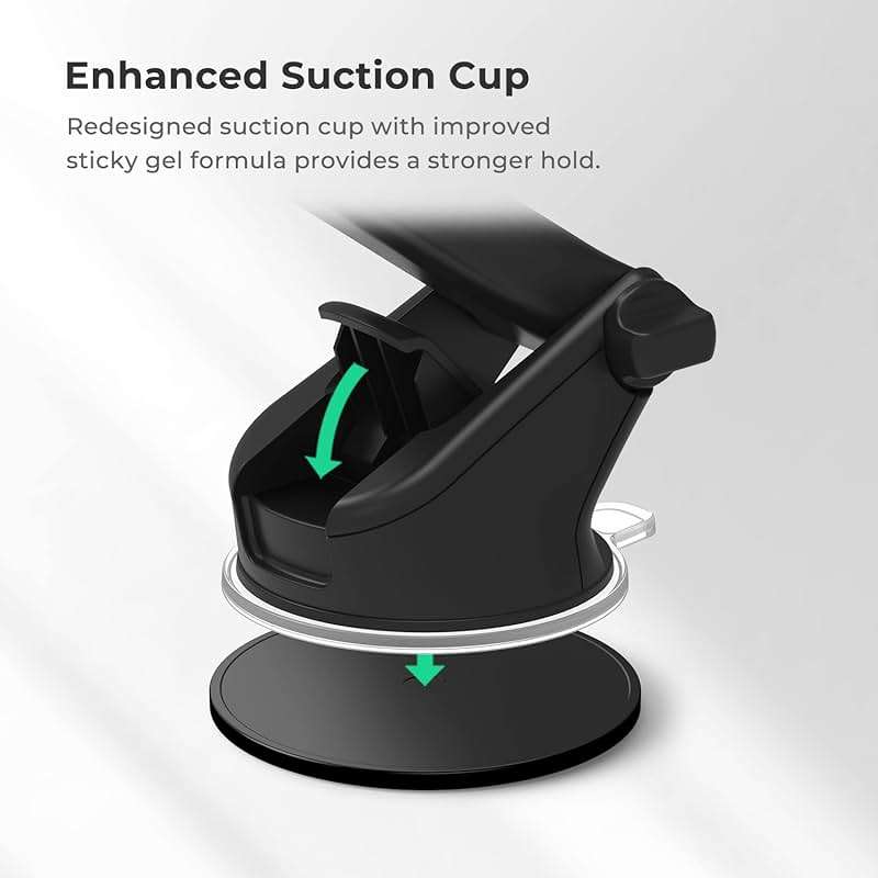 iOttie Easy One Touch Signature Dashboard & Windshield Universal Car Mount Phone Holder Desk Stand with Suction Cup Base and Telescopic Arm for iPhone, Samsung, Google, More Smartphones - Image 4