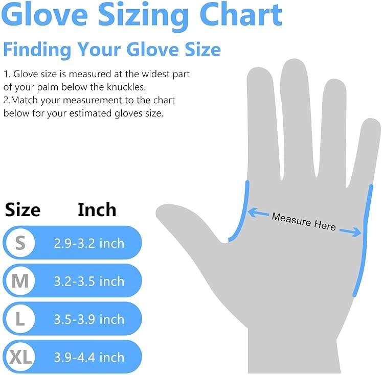 squish Disposable Gloves, Blue 4 mil Vinyl Synmax Blend Exam Gloves Non Sterile, Powder Free, Latex Free - Cleaning Supplies, Kitchen and Food Safe(Pack of 100) (Blue Medium) - Image 6