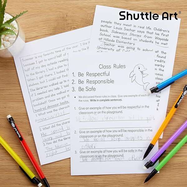 Shuttle Art Mechanical Pencils, 210 Pack Bulk Mechanical Pencils 0.7mm Medium Point, HB #2 Lead, Assorted Barrels, Office School Supplies - Image 6