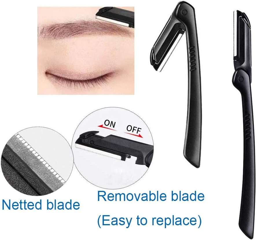 Eyebrow Razor, 5-in-1 Eyebrow Kit, Professional Eyebrow Grooming Set, Eyebrow Trimmer Set for Women and Men, Including Brow Razors Trimmer, Brush, Eyebrow Scissors, Slant Tweezers - Image 5