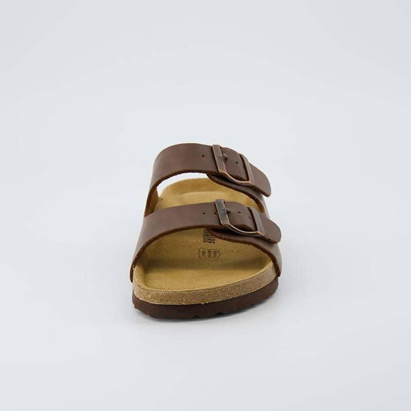 CUSHIONAIRE Lane Cork Footbed Womens Sandals Comfortable Double Buckle Slip On Sandals for Women with Arch Support and Classic Two Strap Design - Image 9