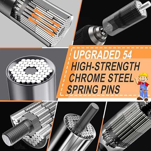 Fathers Day Dad Gifts from Daughter Son Wife Super Universal Socket Tools Gifts for Men, Grip Set with Power Drill Adapter Cool Stuff Gadgets Present Ideas Gifts for Dad Husband Him Grandpa Step Dad - Image 4
