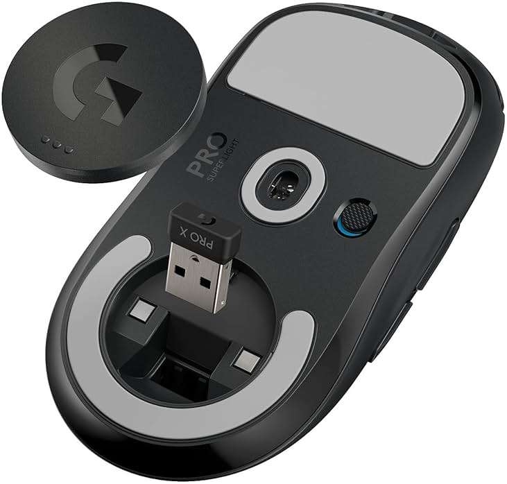 Logitech G PRO X SUPERLIGHT Wireless Gaming Mouse, Ultra-Lightweight, HERO 25K Sensor, 25,600 DPI, 5 Programmable Buttons, Long Battery Life, Compatible with PC / Mac - Black - Image 11