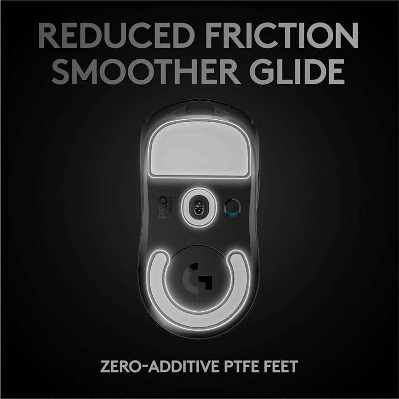 Logitech G PRO X SUPERLIGHT Wireless Gaming Mouse, Ultra-Lightweight, HERO 25K Sensor, 25,600 DPI, 5 Programmable Buttons, Long Battery Life, Compatible with PC / Mac - Black - Image 7