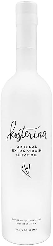 Kosterina Original Extra Virgin Olive Oil | Polyphenol Rich Greek Olive Oil, Cold-Pressed EVOO, Early Harvest Koroneiki Olives | High Antioxidant Natural Superfood | Harvested in Greece (16.9 oz) - Product Image