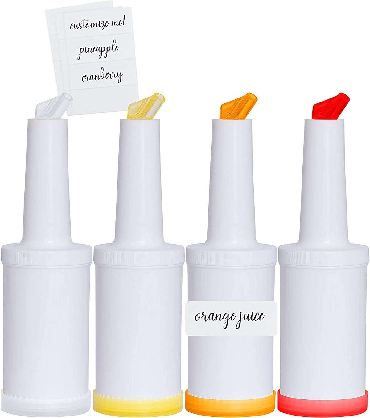 Bar Juice Pourer Store And Pour Containers Pour Bottles Drink Bartender Bottle Bottles Bartending Accessories,Tools,Supplies Pour Spouts Equipment Alcohol,Liquor Dispenser Mimosa, Speed(Combo pack 4) - Image 1