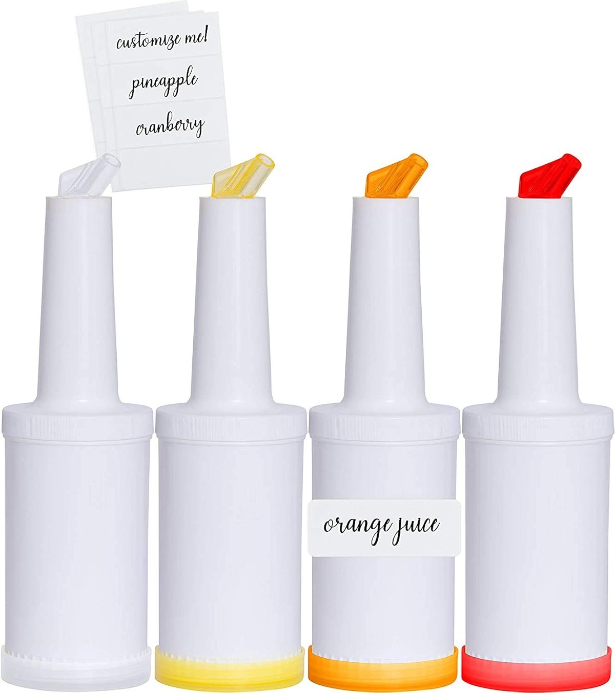 Bar Juice Pourer Store And Pour Containers Pour Bottles Drink Bartender Bottle Bottles Bartending Accessories,Tools,Supplies Pour Spouts Equipment Alcohol,Liquor Dispenser Mimosa, Speed(Combo pack 4) - Product Image
