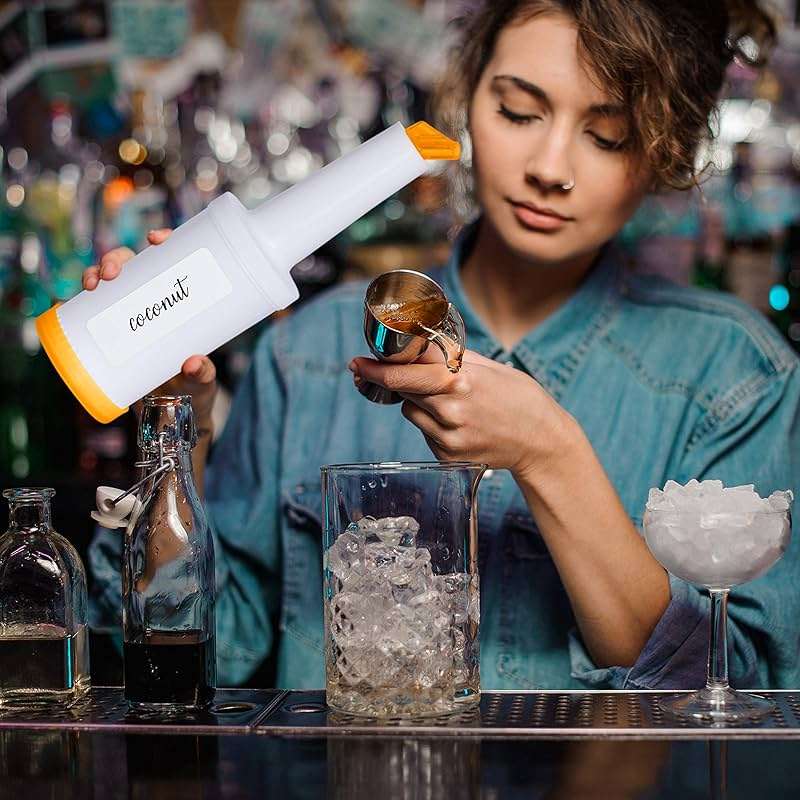 Bar Juice Pourer Store And Pour Containers Pour Bottles Drink Bartender Bottle Bottles Bartending Accessories,Tools,Supplies Pour Spouts Equipment Alcohol,Liquor Dispenser Mimosa, Speed(Combo pack 4) - Image 2