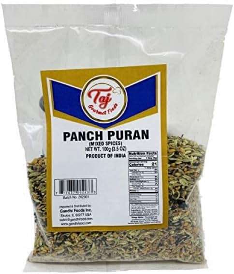 TAJ Premium Indian Panch Puran (5 Spice Blend), (3 Ounce) - Image 1