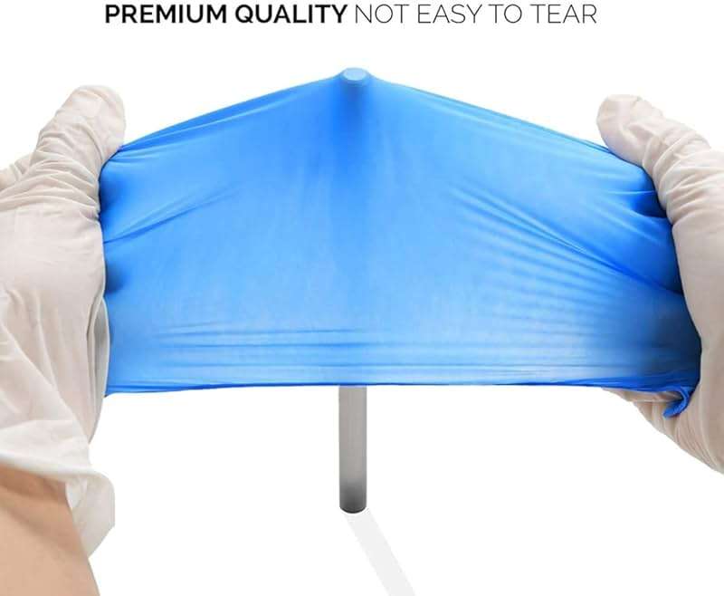 Basic Medical Synmax Vinyl Exam Gloves - Latex-Free & Powder-Free - Large, BMPF-3003(Case of 1,000) Blue - Image 4